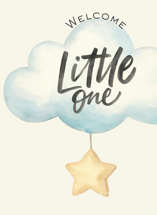 Welcome Little One Card | Printable Baby Card | 3 Colors Available
