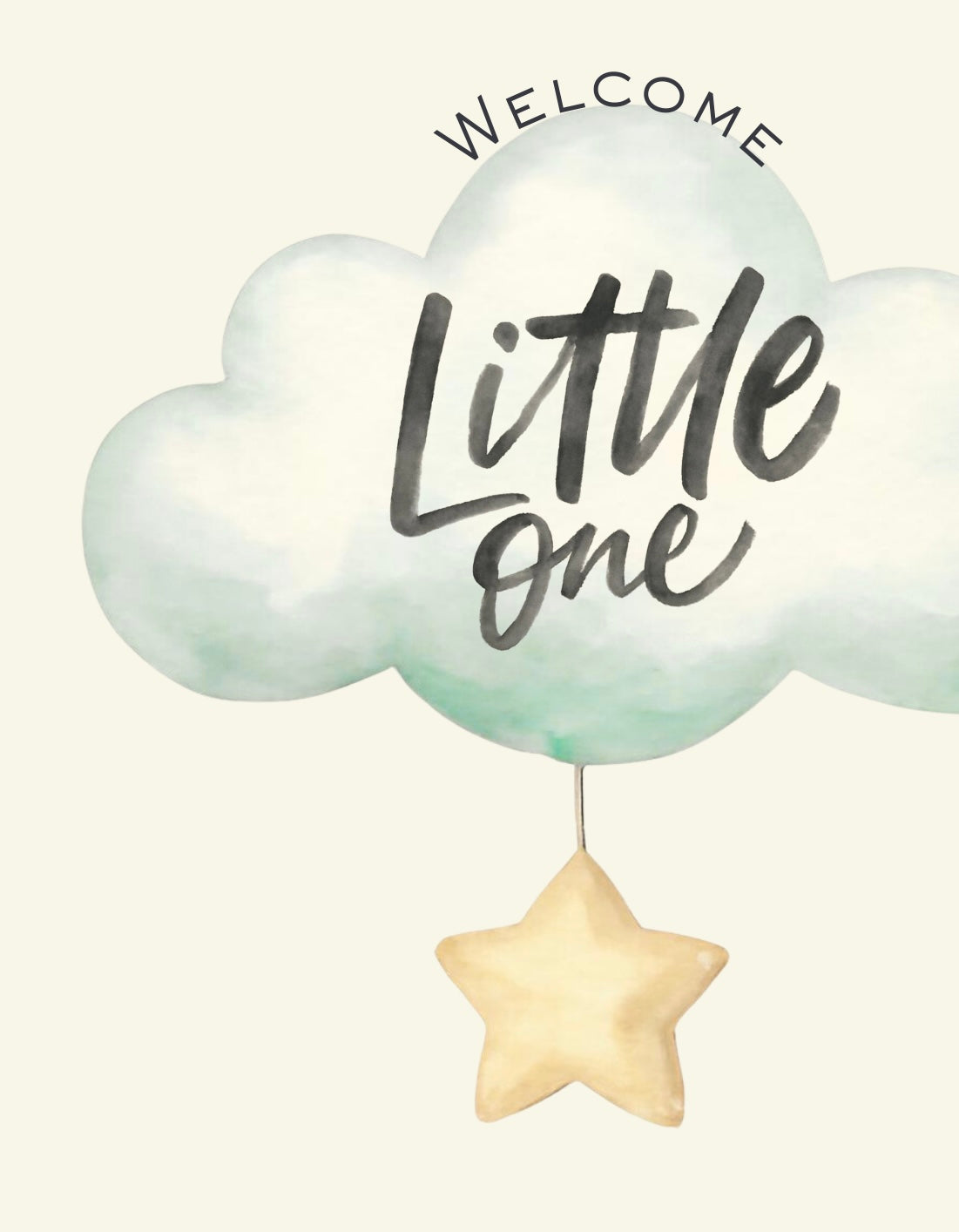 Welcome Little One Card | Printable Baby Card | 3 Colors Available