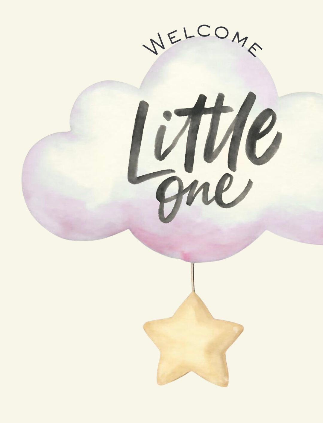 Welcome Little One Card | Printable Baby Card | 3 Colors Available