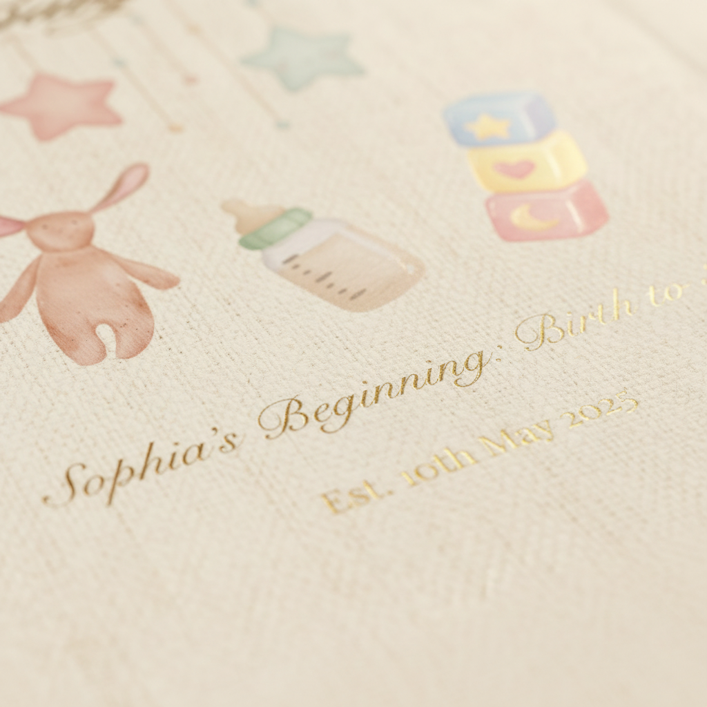 Close-up: Personalized Name & Date