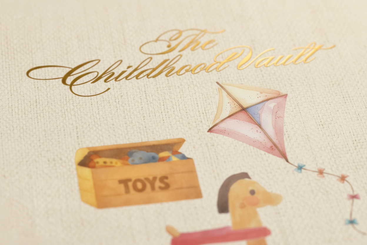 Close-up: "The Childhood Vault" Title