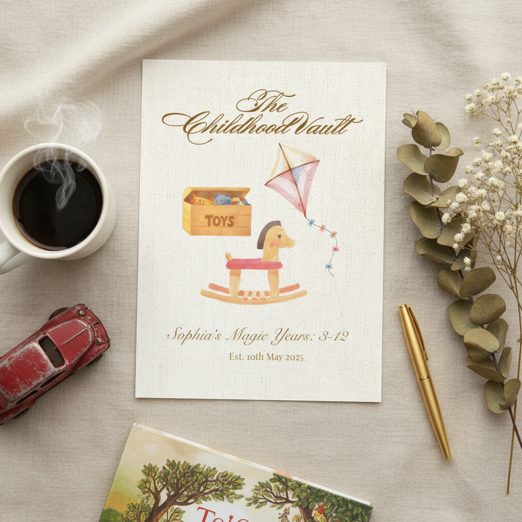 Flat Lay with Childhood Items